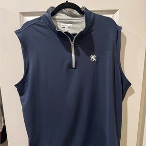 Peter Millar New York Yankees Navy Quarter-Zip Pullover